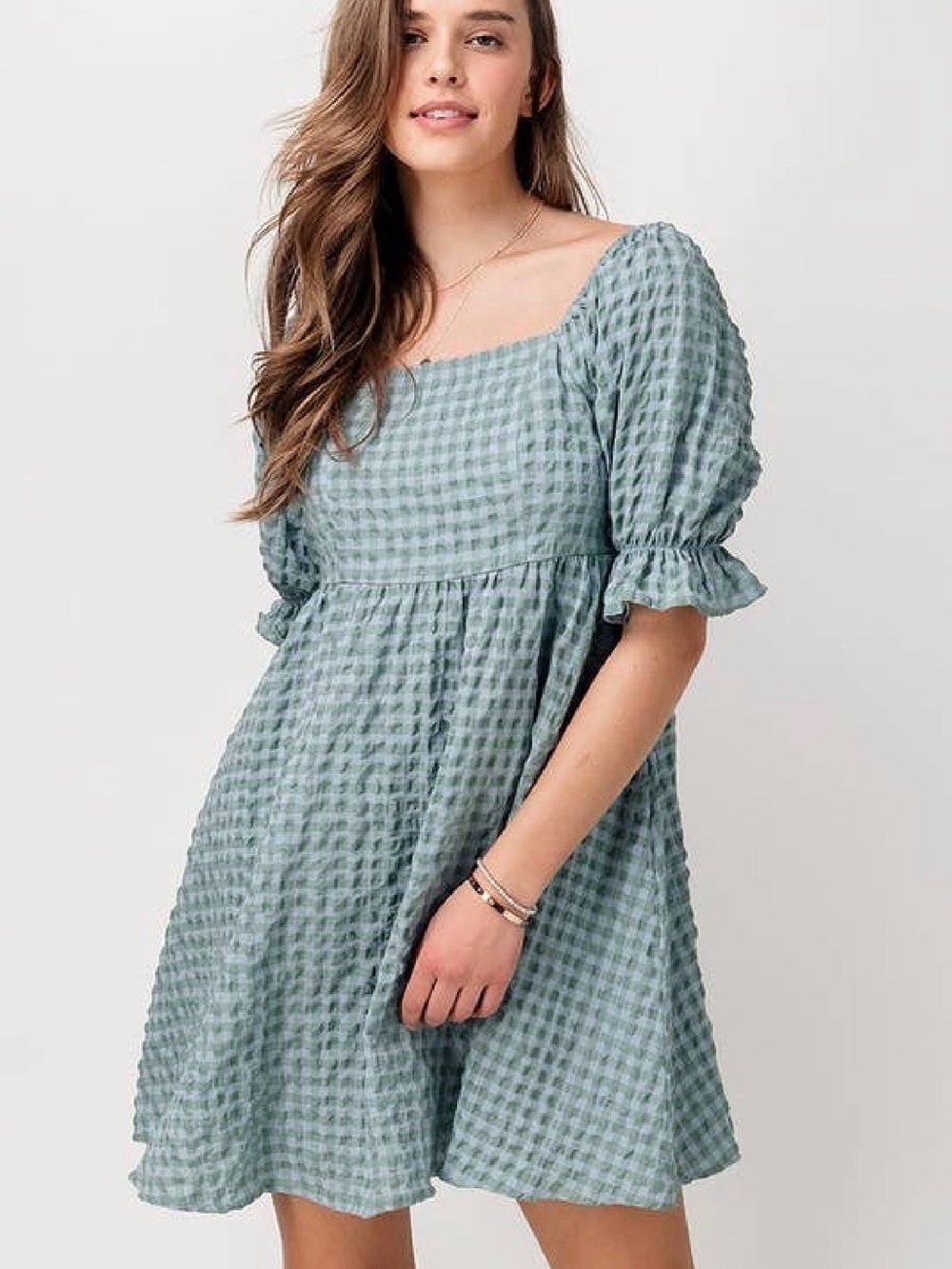 NWOT Heyday Gingham Mini Dress